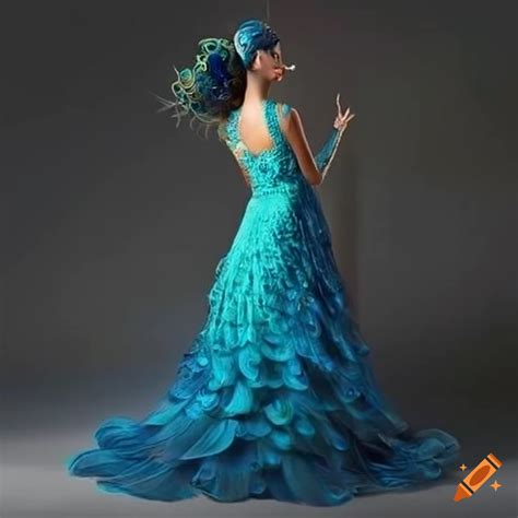 Peacock Inspired Dress