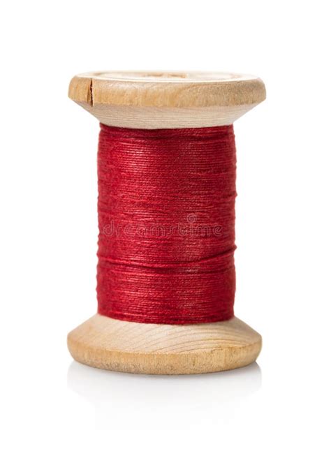 Spool of red thread stock image. Image of pattern, textile - 117540699