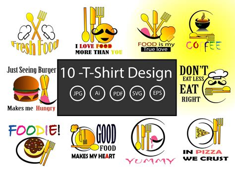 Food Related T Shirt Design Graphic By Jannatulferdous177422 · Creative Fabrica