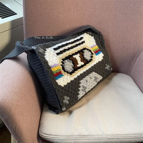 C2C Cassette Tape Bag Crochet Pattern Pops De Milk Fun And Nerdy