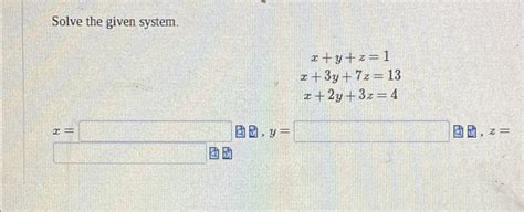 Solved Solve The Given