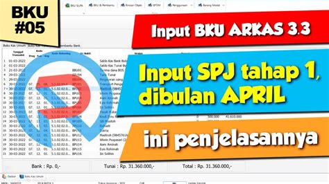 Tutorial Arkas Cara Input Spj Tahap 1 Yang Penarikan Bos Nya Dibulan