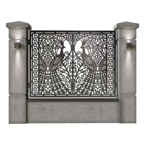 An Iron Gate With Two Birds On It