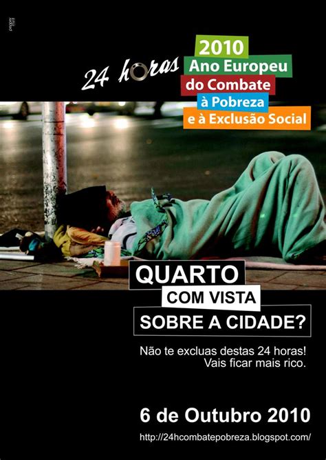 24h pelo Combate à Pobreza e Exclusão Social Cartaz Nacional