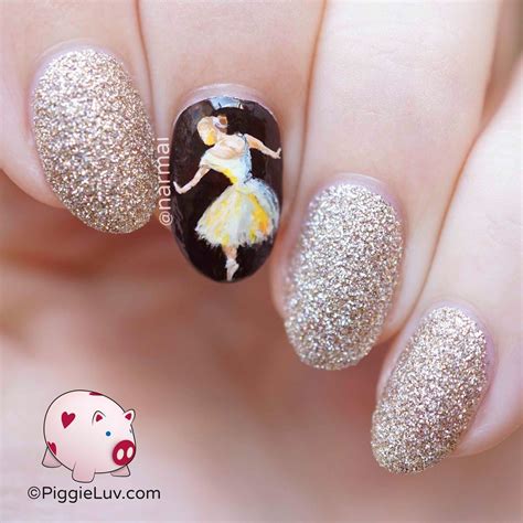 Ballerina Nail Art Accent Nail Art Ballet Nails Ballerina Nails