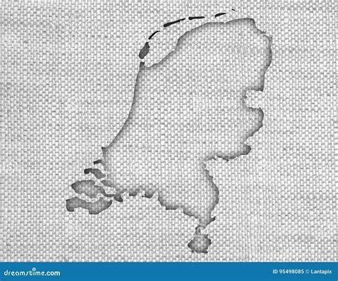 Geweven Kaart Van Nederland In Aardige Kleuren Stock Illustratie