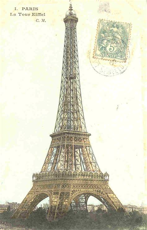 Paris La Tour Eiffel Carte Postale Ancienne Et Vue D Hier Et