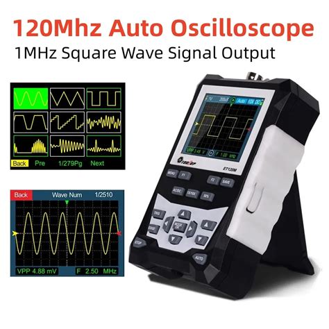 TOOLTOP Osciloscopio Digital De Mano ET120M 120MHz Salida De Se Al De