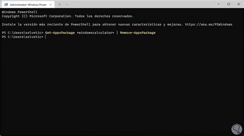 Reinstalar Calculadora Windows 11 PowerShell o Configuración Solvetic