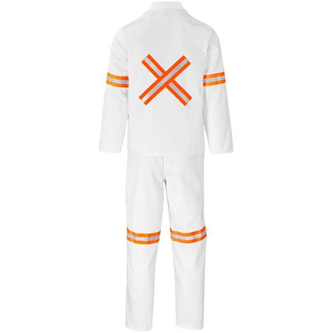 Trade Polycotton Conti Suit Reflective Arms Legs Back Orange