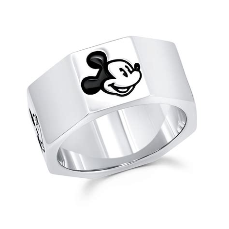 Mickey Mouse Octagonal Ring For Men By Crislu Shopdisney In 2022