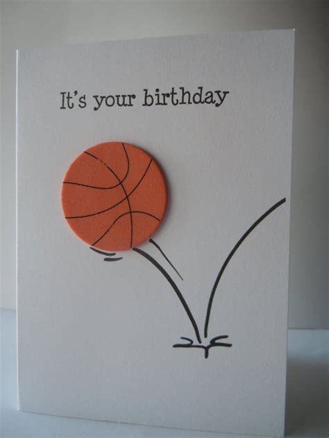 Basketball Birthday Card, Basketball Card, Happy Birthday Basketball Card, Basketball, Birthday ...