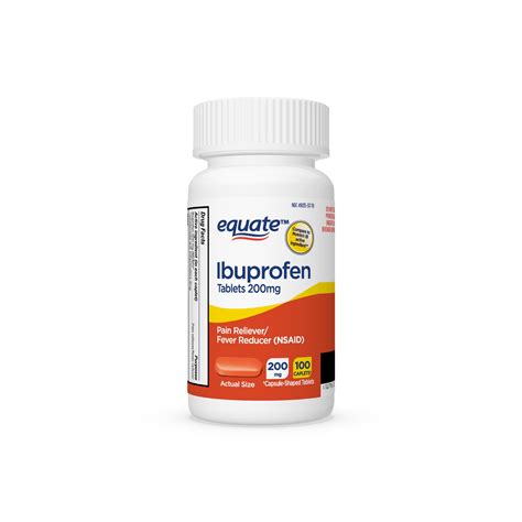 Equate Ibuprofen Tablets 200 Mg Pain Relieverfever Reducer 100