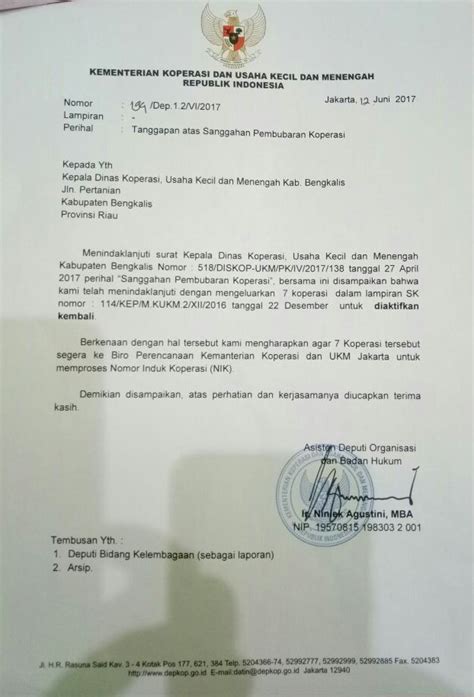 Contoh Surat Pernyataan Pembubaran Koperasi Surat Permohonan Desain Riset