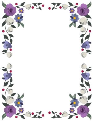 Free Printable Floral Page Borders Floral Printables Flower