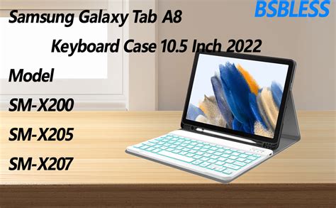 Bsbless Samsung Galaxy Tab A8 Keyboard Case 105 Inch 2022 Model Sm X200x205x207