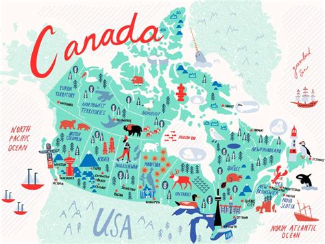 Illustrated Map Of Canada For Kids Ubicaciondepersonascdmxgobmx