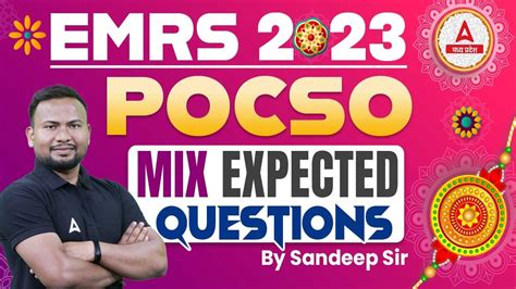 Emrs Hostel Warden Pocso Act Classes Most Expected Mix Questions