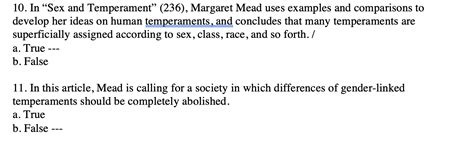 10 In Sex And Temperament 236 Margaret Mead Chegg