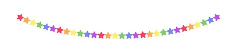 Rainbow Stars Pride Month Garland Bunting Divider Simple Vector