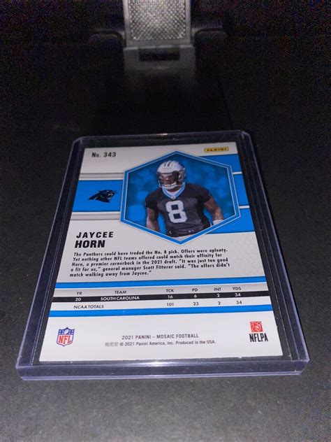 Panini Mosaic Rookies Jaycee Horn Rc Ebay