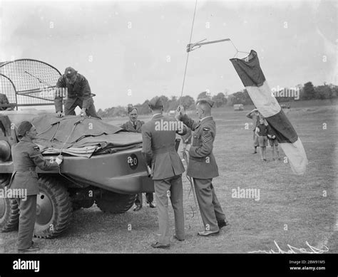 A barrage balloon unit release their Barrage balloon from their Fordson ...