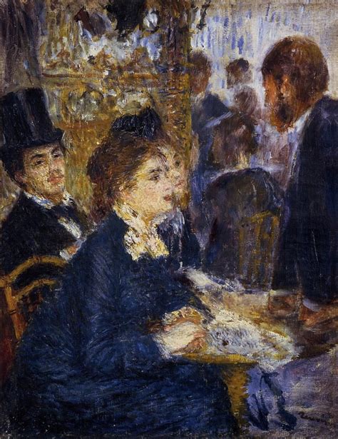 At The Cafe Painting Pierre Auguste Renoir Oil Paintings