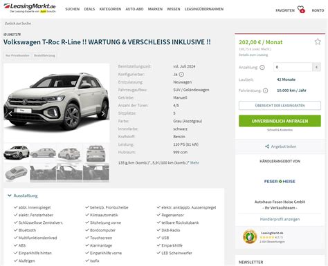 VW T Roc im Leasing für 202 Euro im Monat brutto ntv Autoleasing