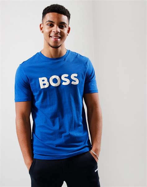 Boss Thinking 1 T Shirt Medium Blue Terraces Menswear