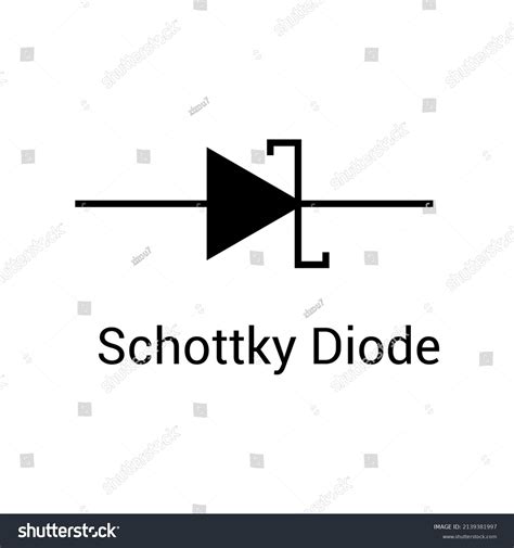 Electronic Symbol Schottky Diode Vector Illustration 库存矢量图（免版税