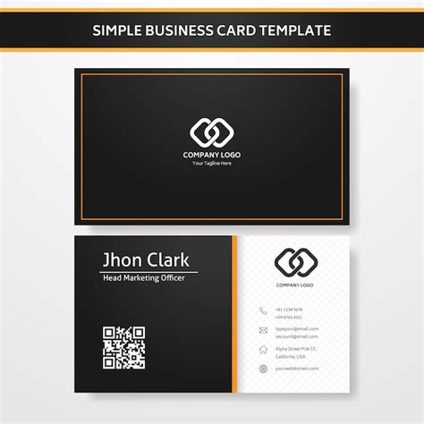 Premium Vector | Minimalist business card template