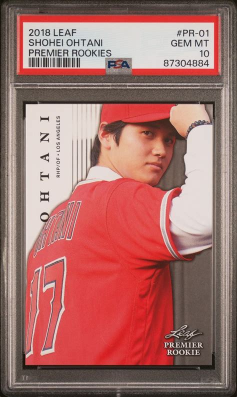 Psa Gem Mint Shohei Ohtani Pr Leaf Premier Rookies Rc