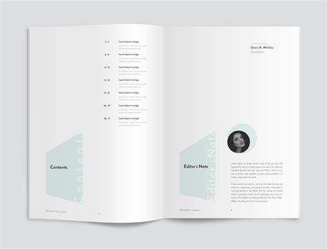 Minimalist Magazine Layout on Behance