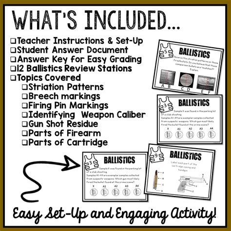 Ballistics Review Stations Forensics Activity ⋆ The Trendy Science