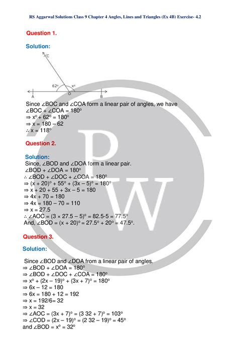 RS Aggarwal Solutions For Class 9 Chapter- 4 Ex-4B | PW