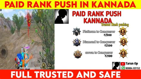 Paid Rank Push In Kannada Solo Conqueror Rank Push Best Tips In