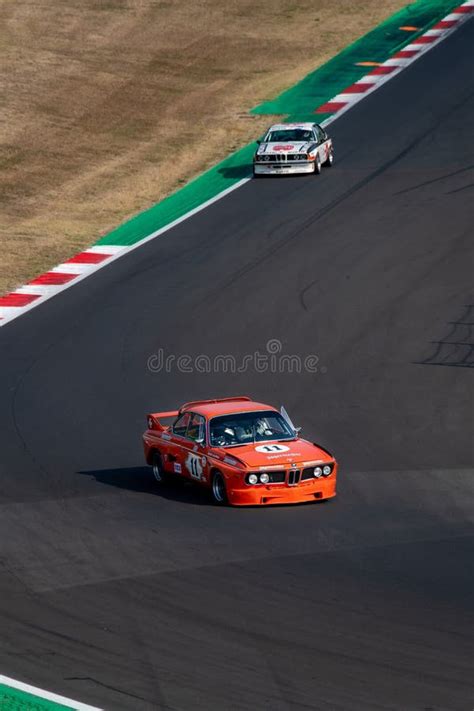 S Vintage Historic Car Race On Asphalt Track Turn Bmw Csl