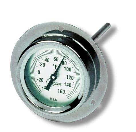 Cooper Atkins 2245 03 5 Bi Metal Thermometer With 3 5 Back Flange 2 Dial Size 6 Stem