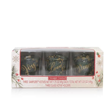 Yankee Candle 3-Pack Votive/Votive Holder Holiday Gift Set | Balsam & Cedar - Walmart.com ...