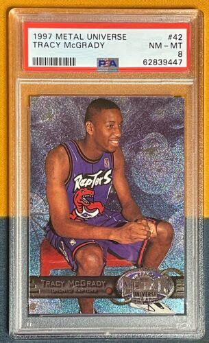 Fleer Metal Universe Tracy Mcgrady Rookie Rc Card Psa Nm