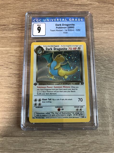 Dark Dragonite St Edition Holo Cgc Mint Pokemon Collector Heuson