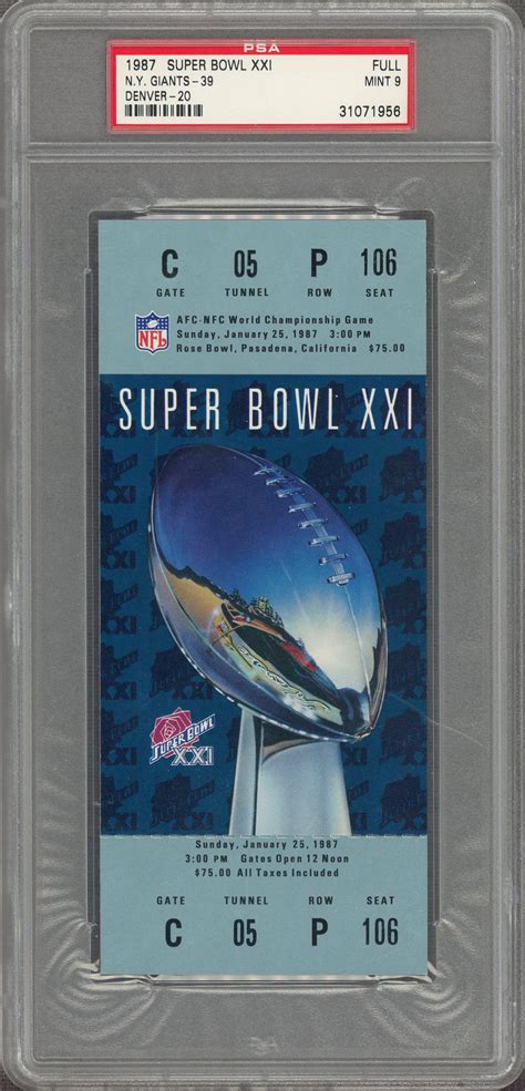 Lot Detail - 1987 Super Bowl XXI NY Giants vs Denver Broncos Blue ...