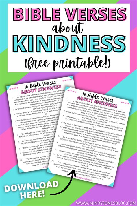 10 Bible Verses About Kindness Free Printables Mindy Jones Blog