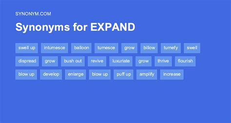 Another Word For Expand Synonyms And Antonyms