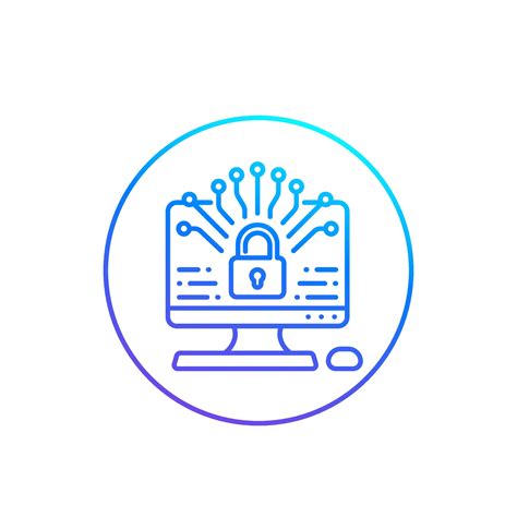 Data Protection Line Vector Icon Vector Art At Vecteezy