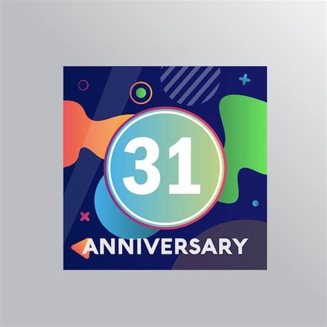 Premium Vector 31st Years Anniversary Logo Vector Design Birthday