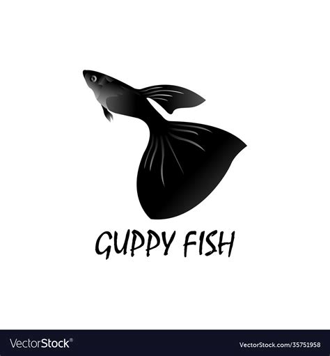 Modern Guppy Fish Logo Concept Royalty Free Vector Image