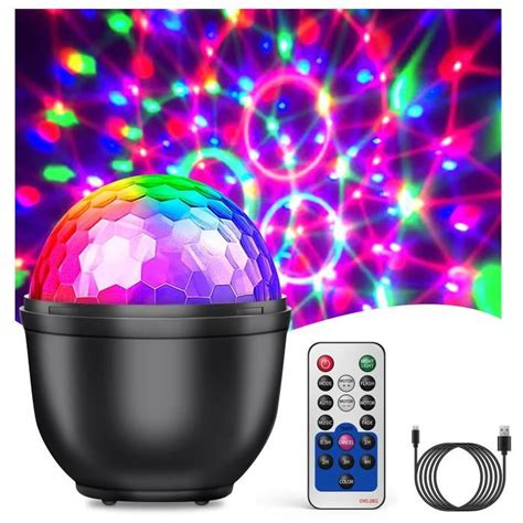 Rgb Couleurs Boule Lumineuse Disco Lumi Re Disco Rotative Pour Les