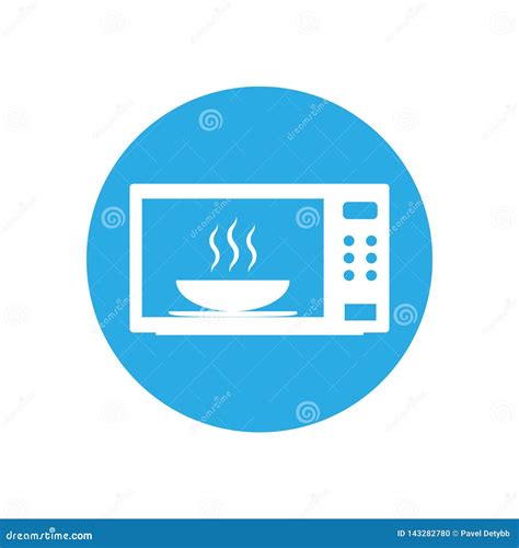 Home Appliance Kitchen Microwave Icon Vector Illustration Flat