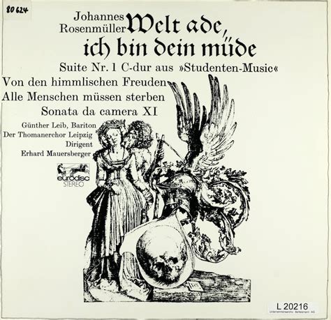 Erhard Mauersberger Thomanerchor Leipzig Rosenmüller Welt ade ich